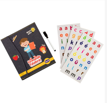 Libro magnético formando palabras